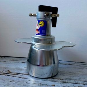 Vintage Italian coffee maker "Rapid Coffee" Moka espresso pure aluminum